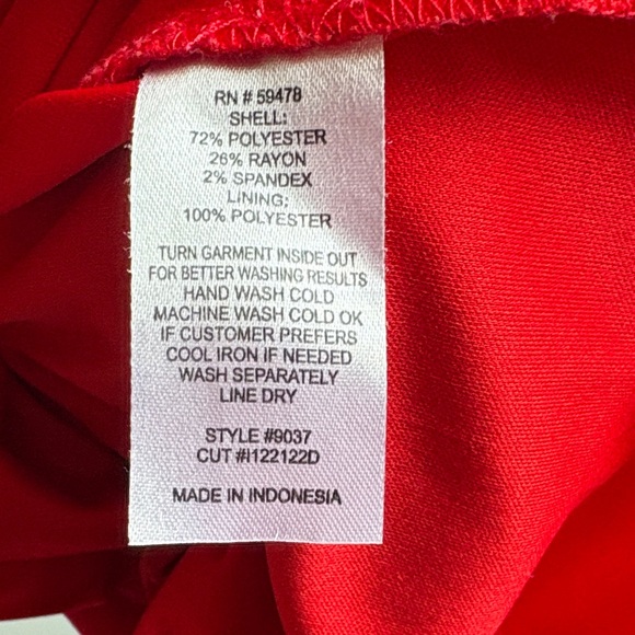 Enfocus Studio Vibrant Red Peplum Mini Dress - Picture 10 of 10